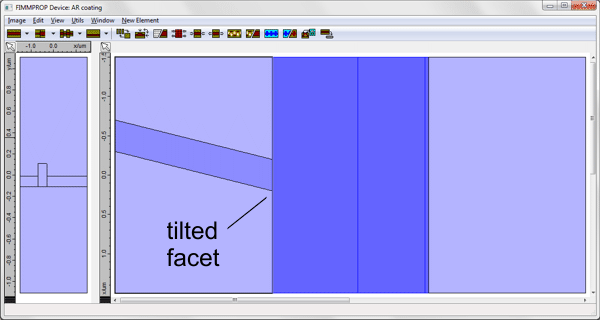 AR coating after tilted facet