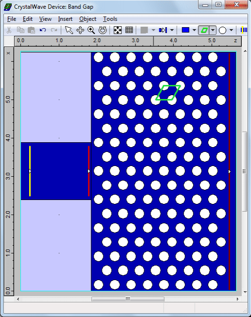 Photonic crystal waveguide layout