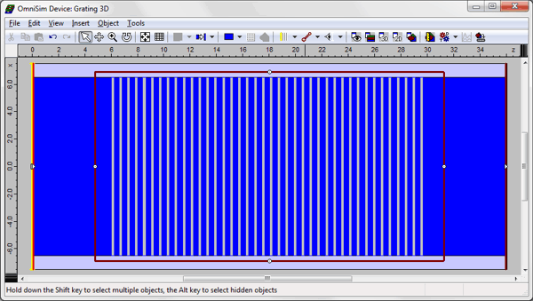 2D Grating Layout - collimated and periodic